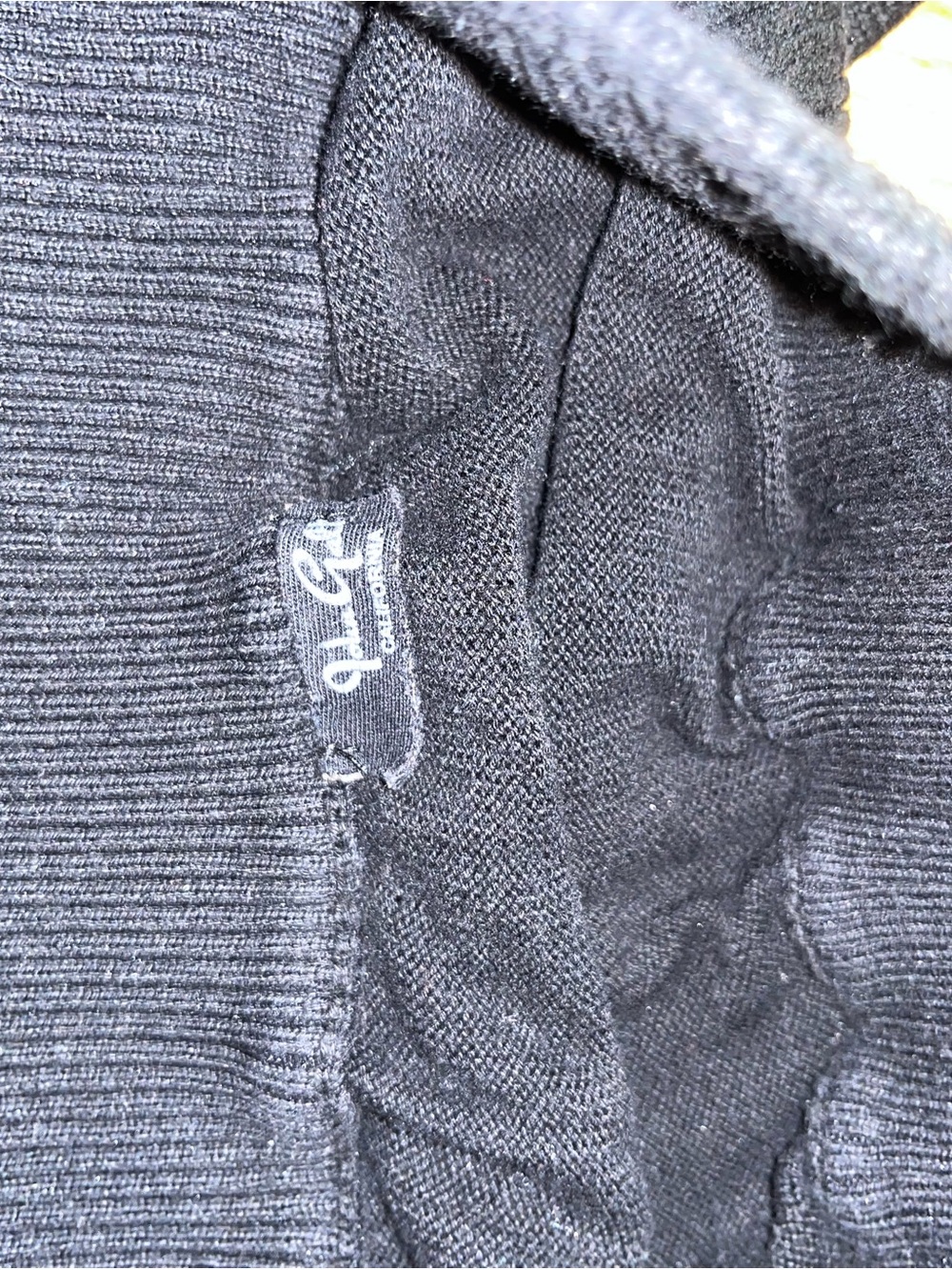 Black Knit renata Sweater with Script Logo Tag